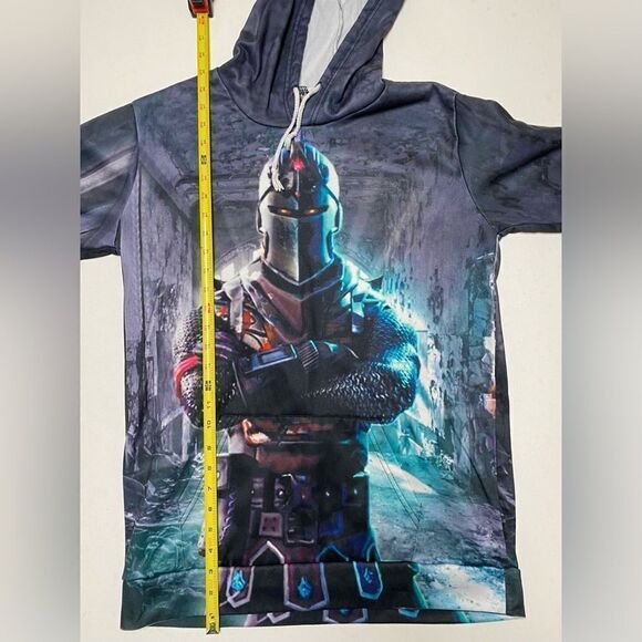 Fortnite Youth Black Knight 3D Graphic Pullover Hoodie Sz L - Picture 3 of 10